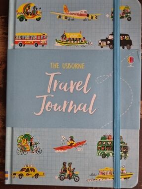 Usborne Light Blue Travel Journal with Illustrated Vehicles